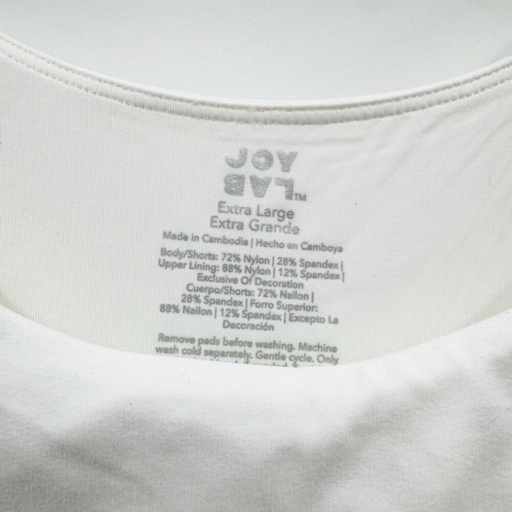 NEW JoyLab Women's Knit Sporty Contrast Active Dress - White - Picture 9 of 11